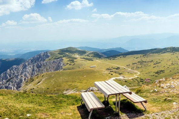 Schneeberg - Szalamandra vasúttal a felhők felett